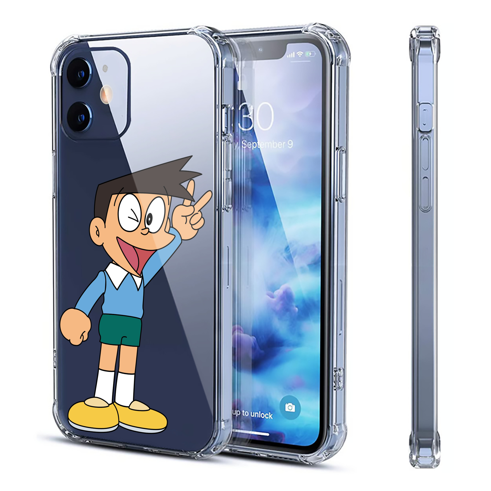 （画像用） ドラえもん 骨川 スネ夫 Doraemon Honekawa Suneo 【iPhone 12シリーズ対応】透明スマホケース（クリアソフトケース）